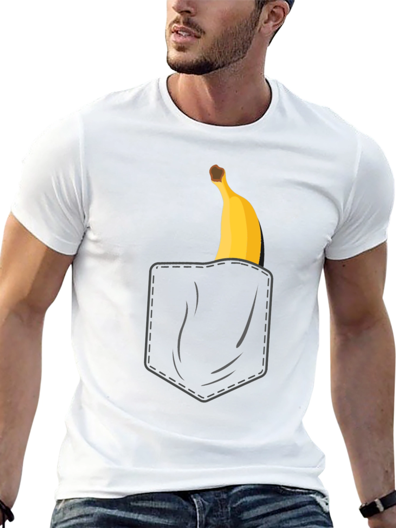 Banana Pocket T-Shirt - Quirky Graphic Tee