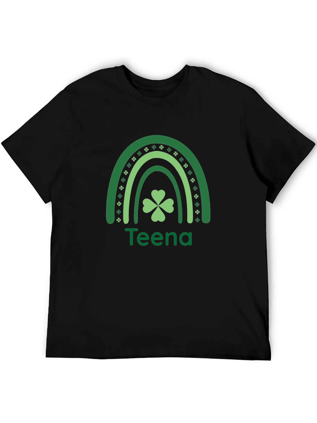 St. Patricks Day Teena Rainbow Shamrock T-Shirt