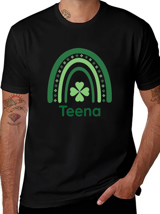 St. Patricks Day Teena Rainbow Shamrock T-Shirt