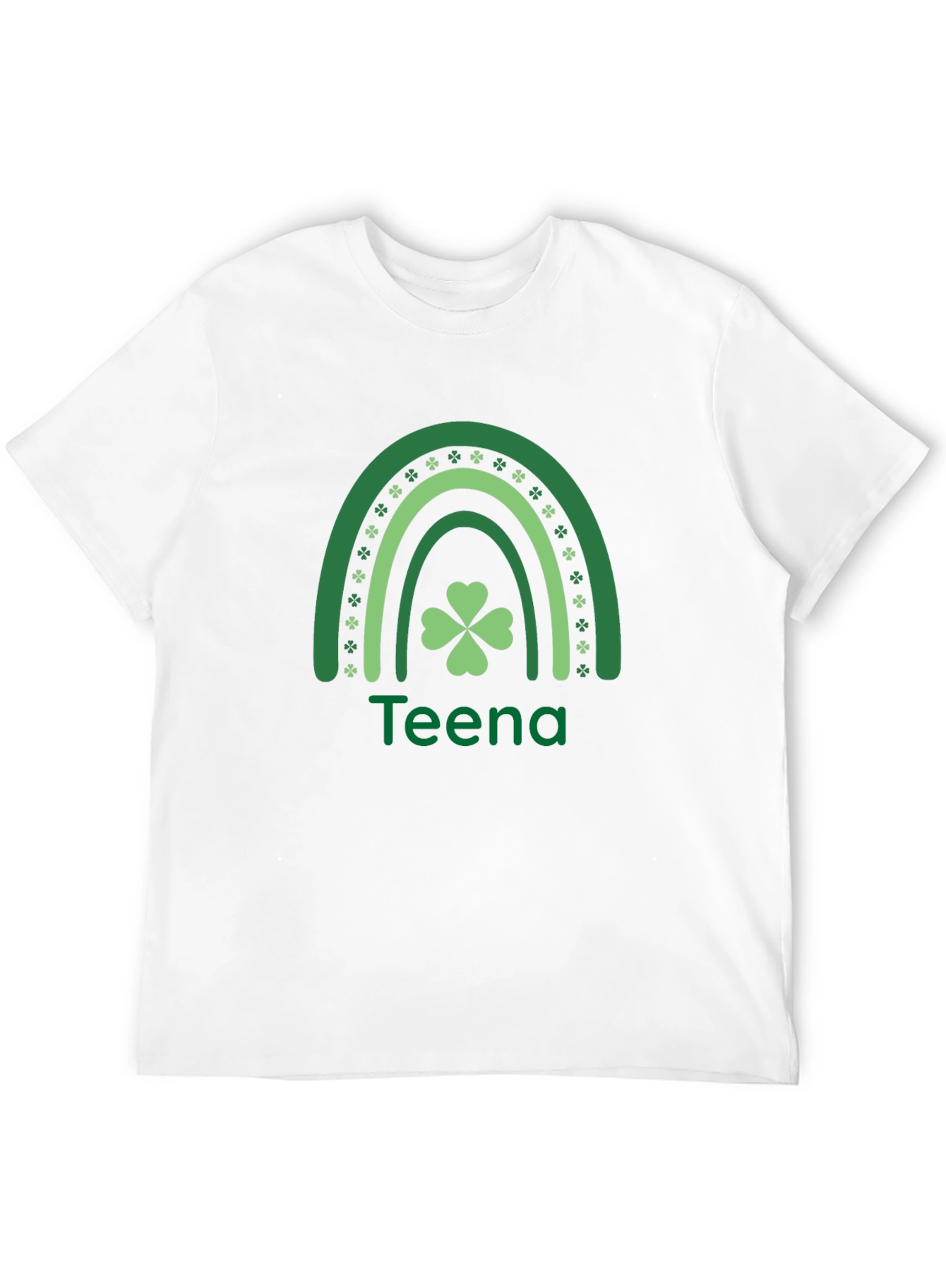 St. Patricks Day Teena Rainbow Shamrock T-Shirt