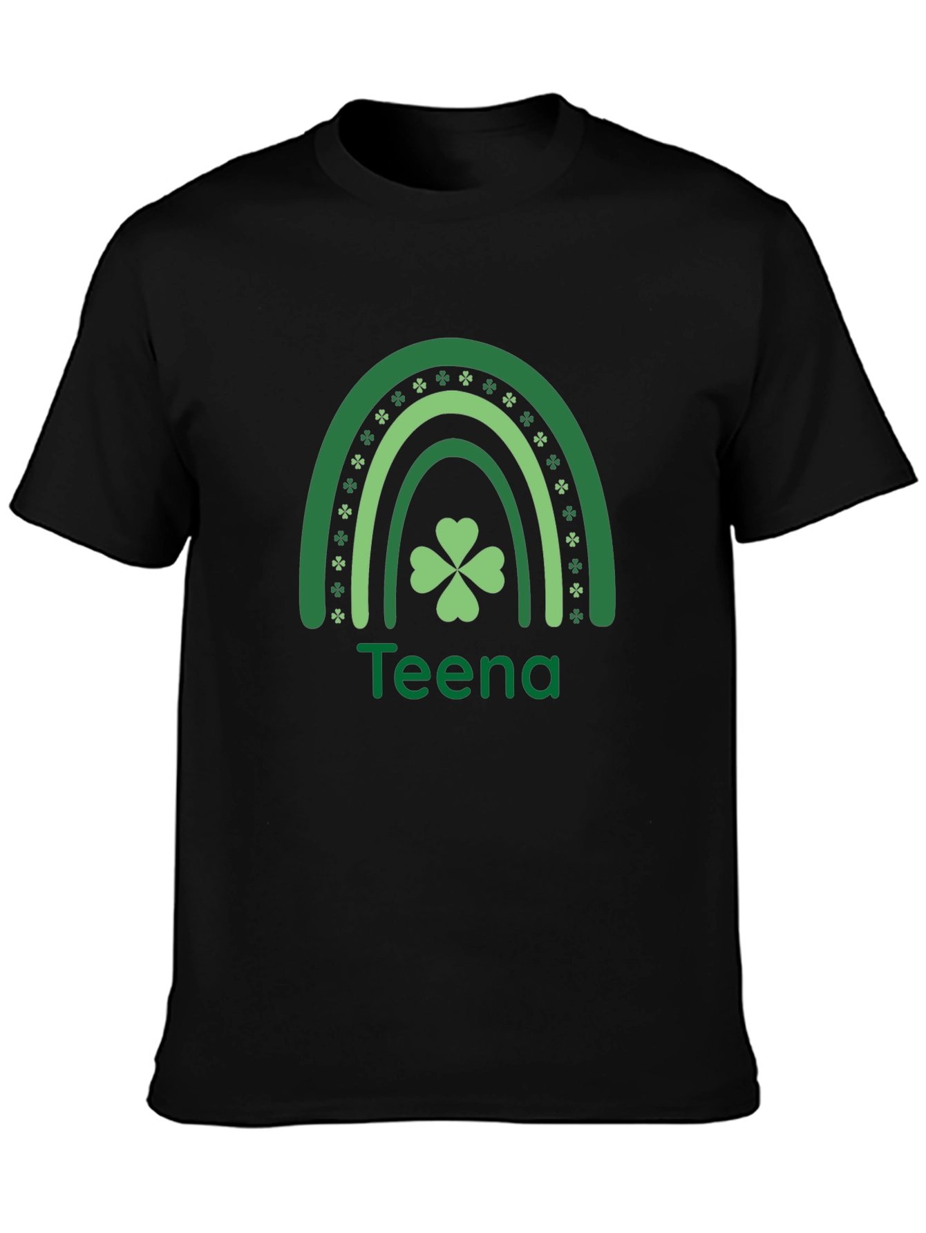 St. Patricks Day Teena Rainbow Shamrock T-Shirt