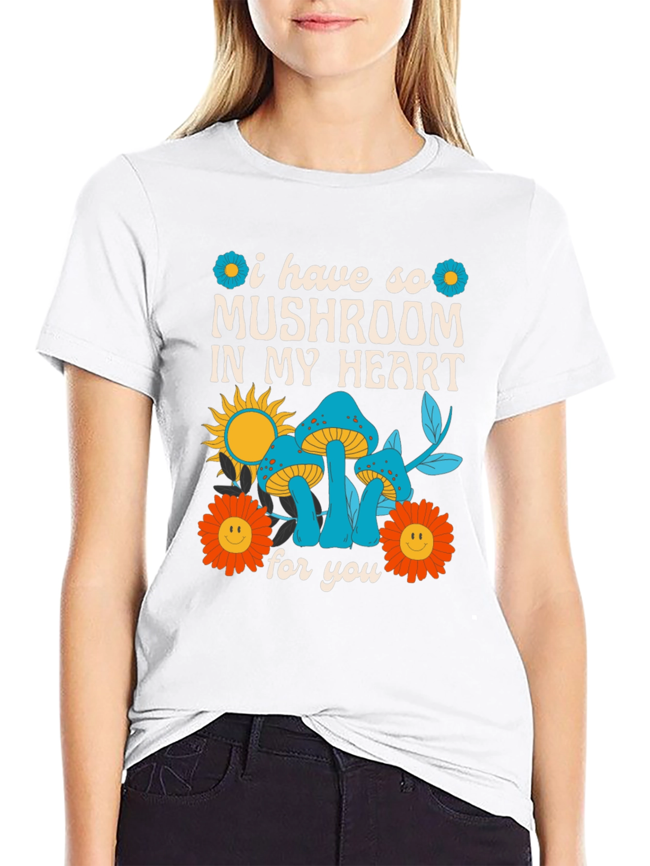 Mushroom Heart Graphic Tee