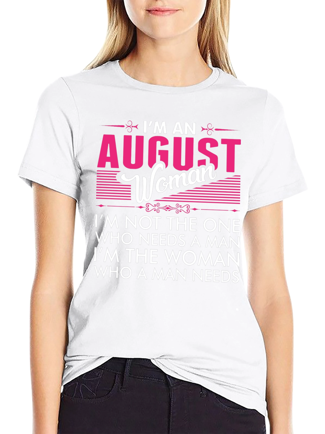 August Woman Graphic Tee - Birthday Gift