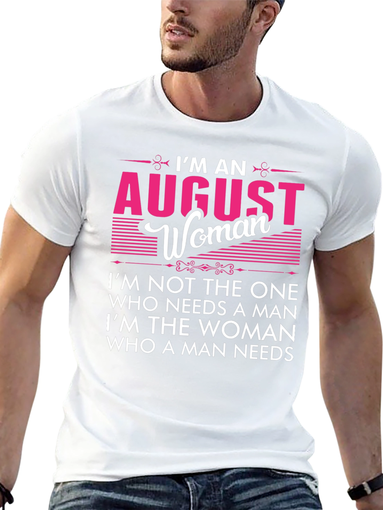 August Woman Graphic Tee - Birthday Gift