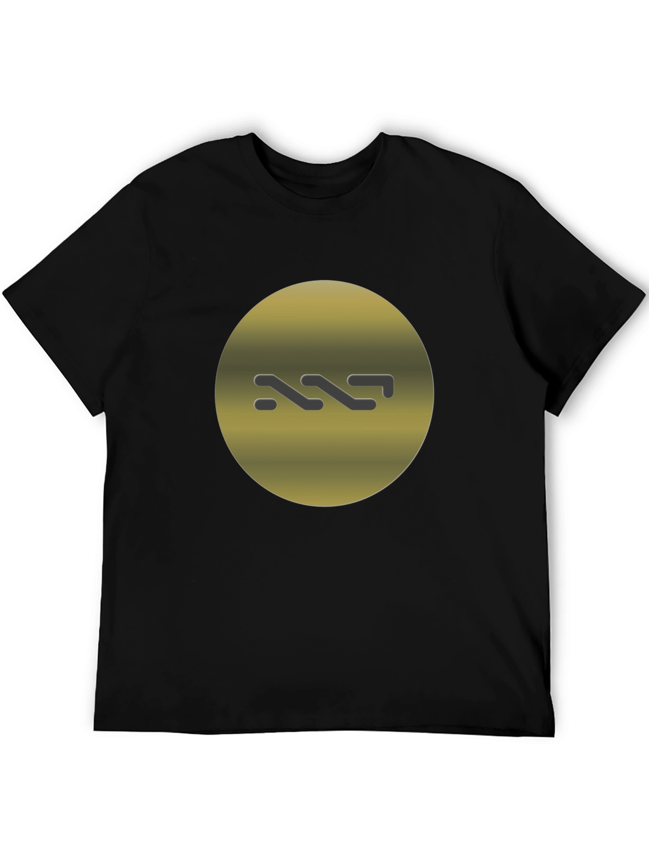 Modern Graphic Tee - Gold Circle Logo