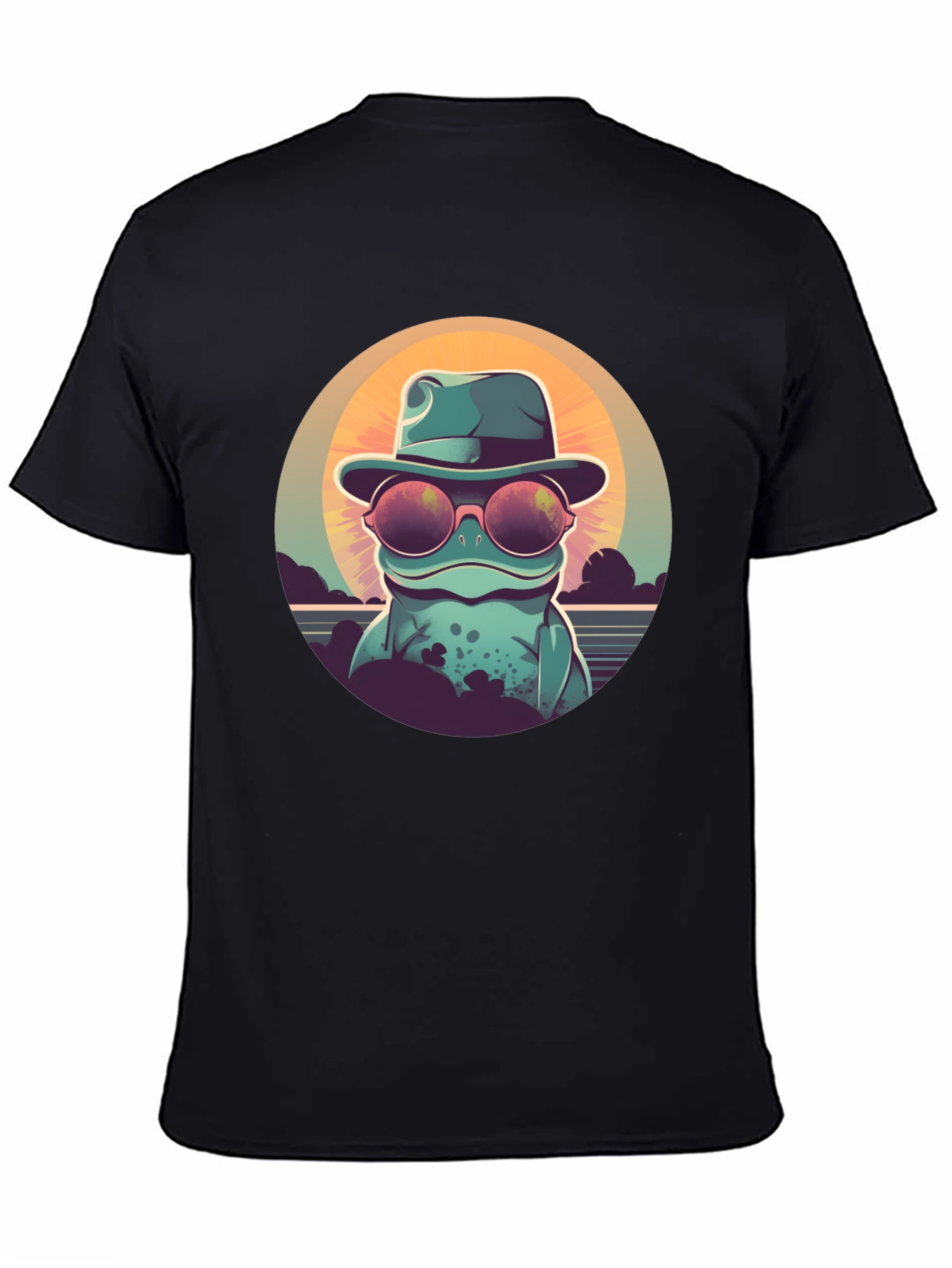 Cool Frog Graphic Tee - Unisex Black T-Shirt