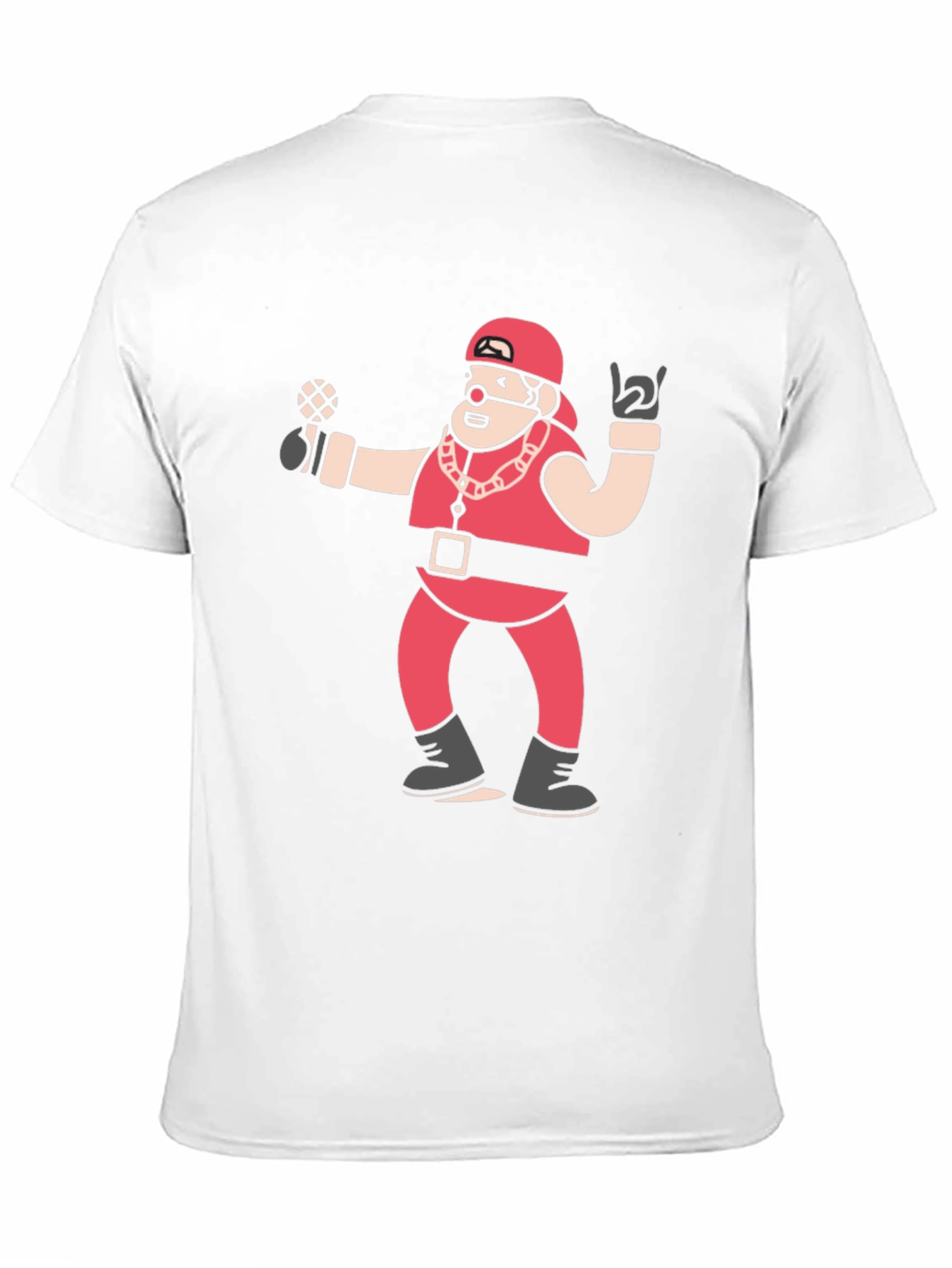 Rapper Santa Graphic Tee - Holiday Hip Hop T-Shirt