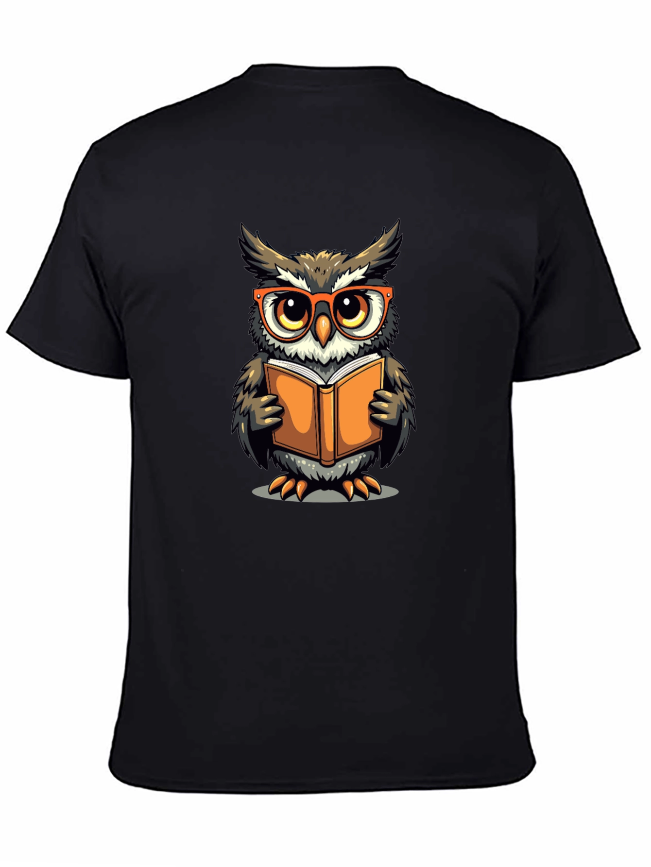 Owl Reading Book Graphic T-Shirt