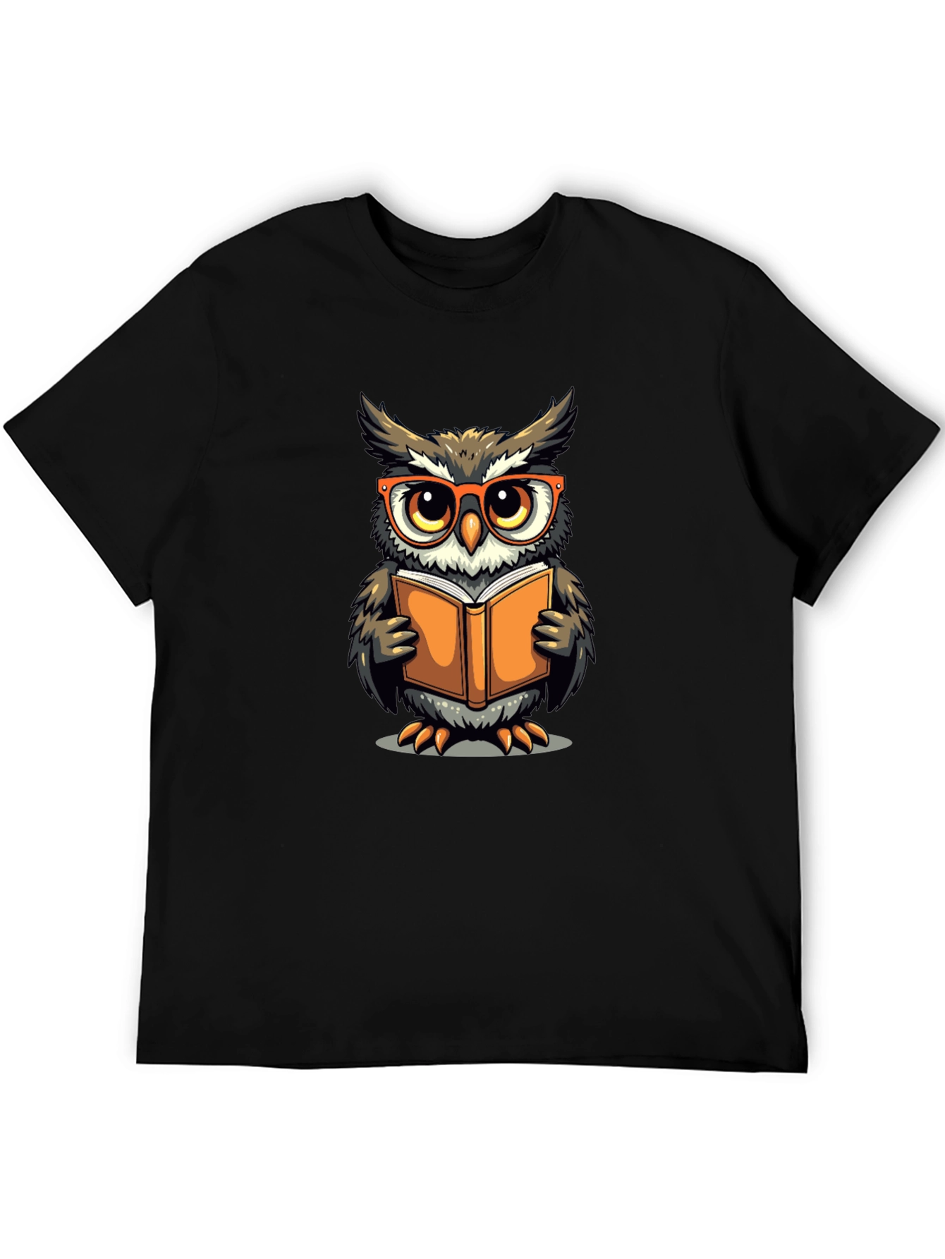 Owl Reading Book Graphic T-Shirt