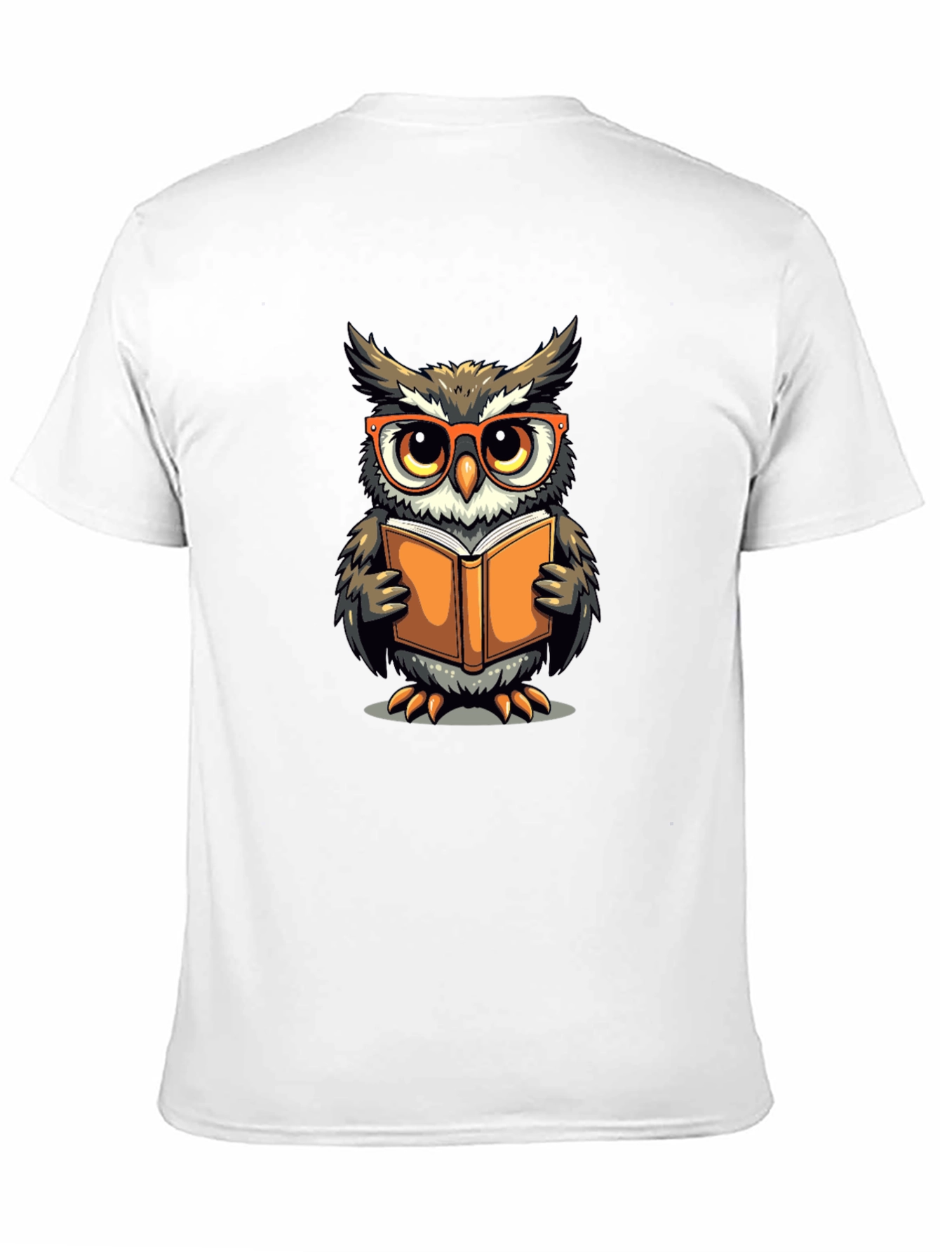 Owl Reading Book Graphic T-Shirt