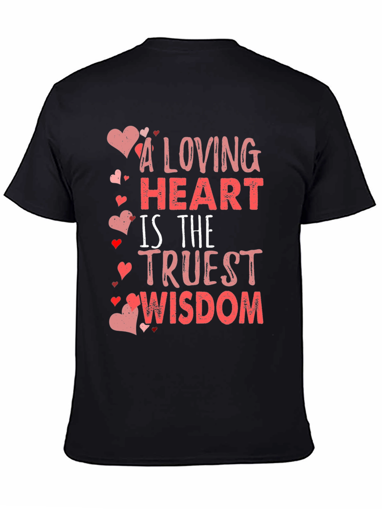Loving Heart Wisdom Black T-Shirt