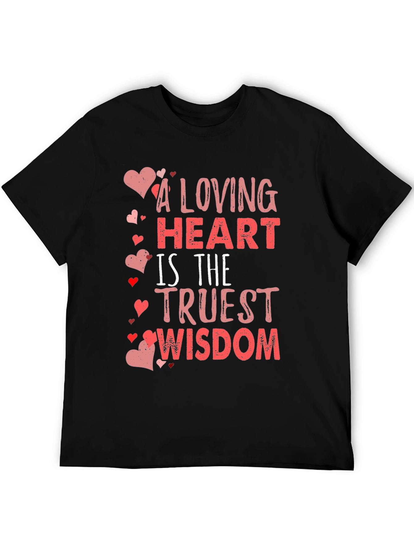 Loving Heart Wisdom Black T-Shirt