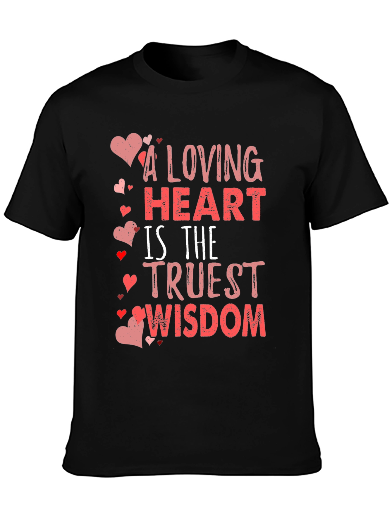 Loving Heart Wisdom Black T-Shirt