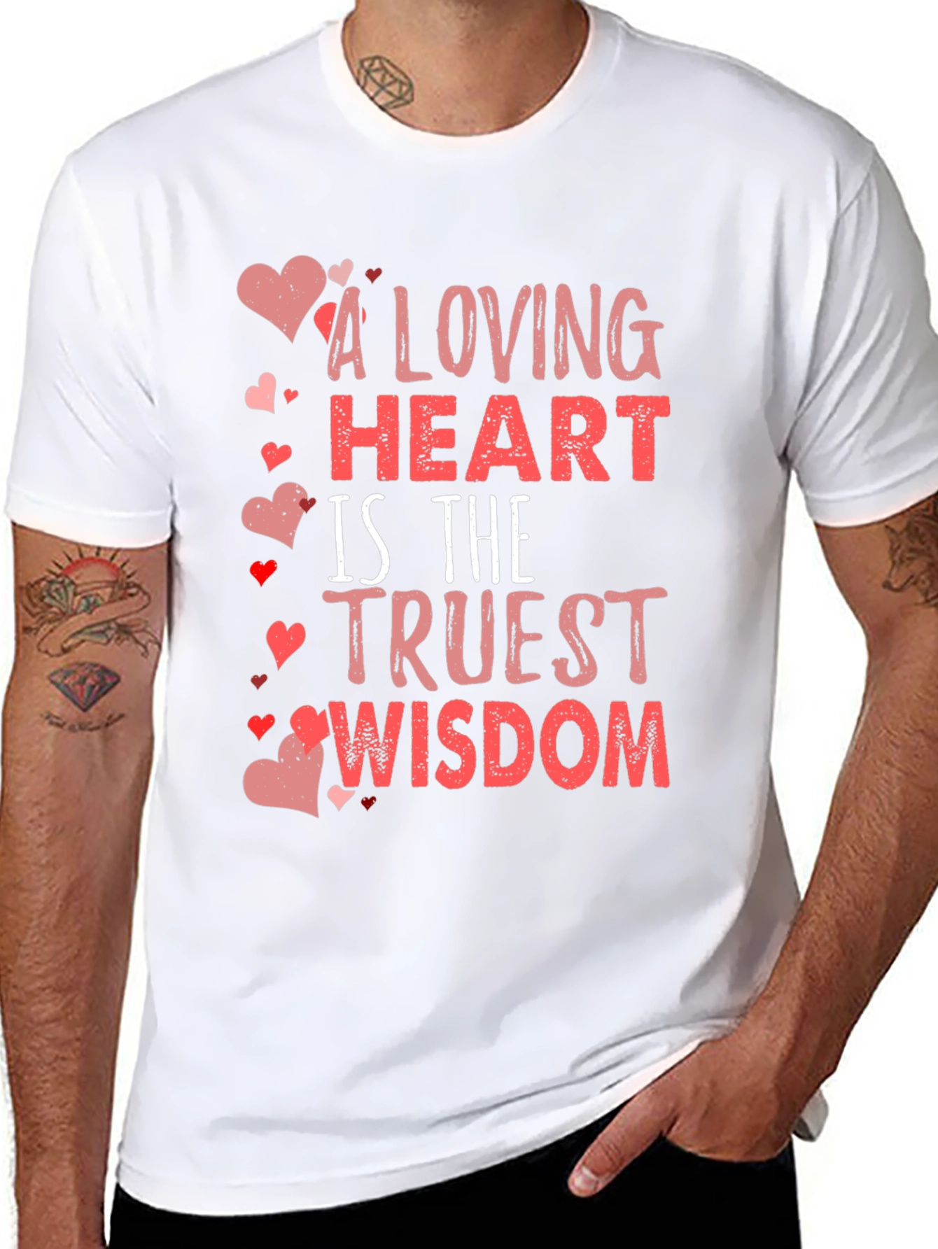 Loving Heart Wisdom Black T-Shirt