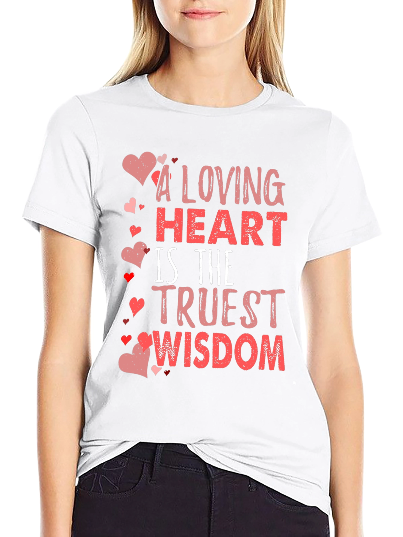 Loving Heart Wisdom Black T-Shirt