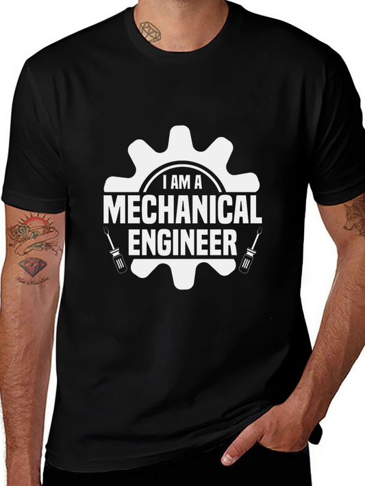Mechanical Engineer T-Shirt - Black - Gear Design