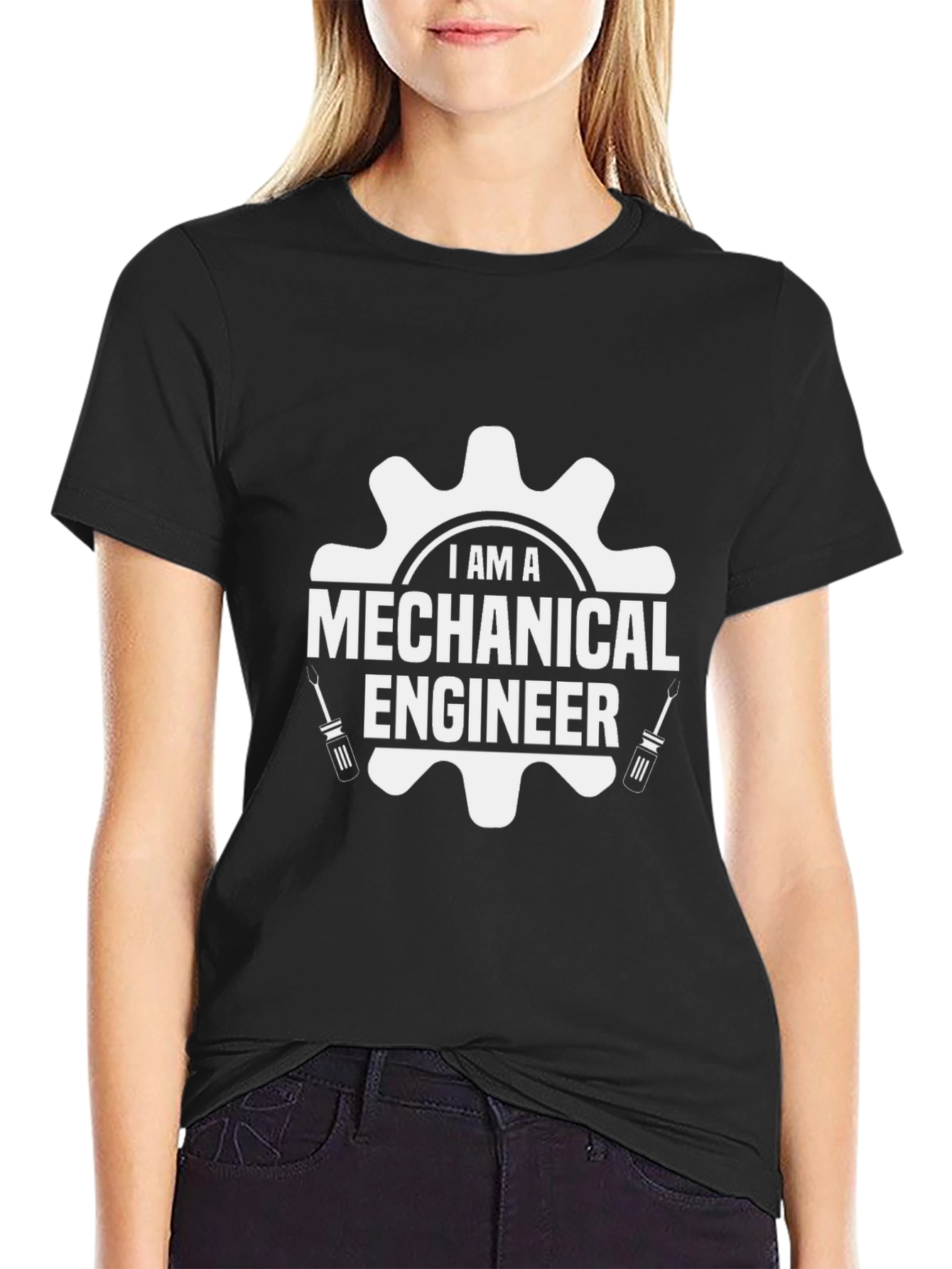 Mechanical Engineer T-Shirt - Black - Gear Design