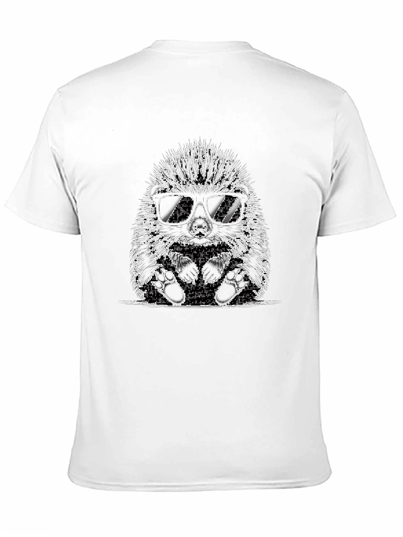 Cool Hedgehog Graphic T-Shirt - Black