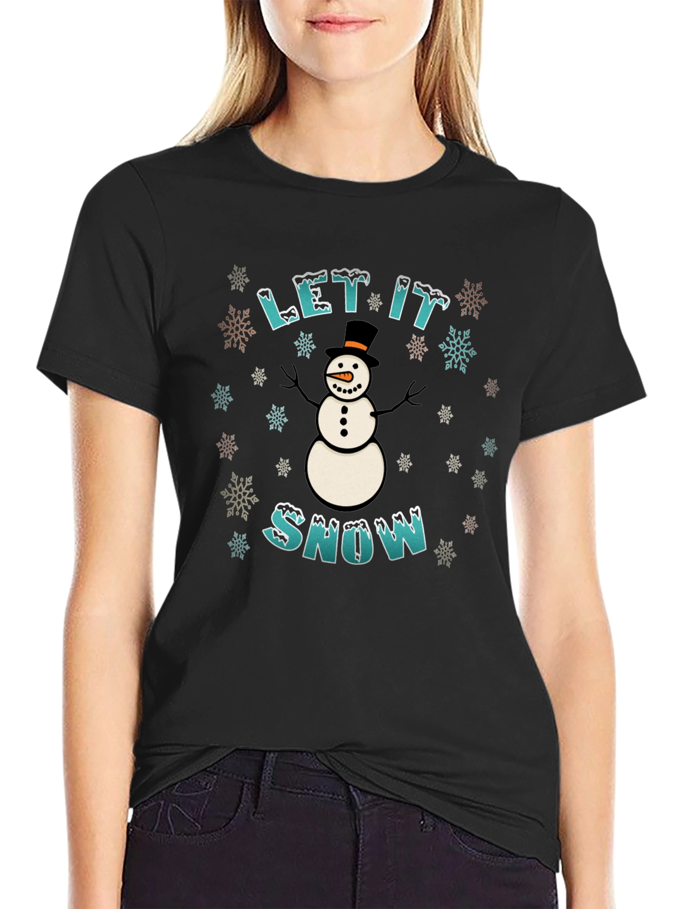 Let It Snow Graphic Tee - Winter Holiday T-Shirt