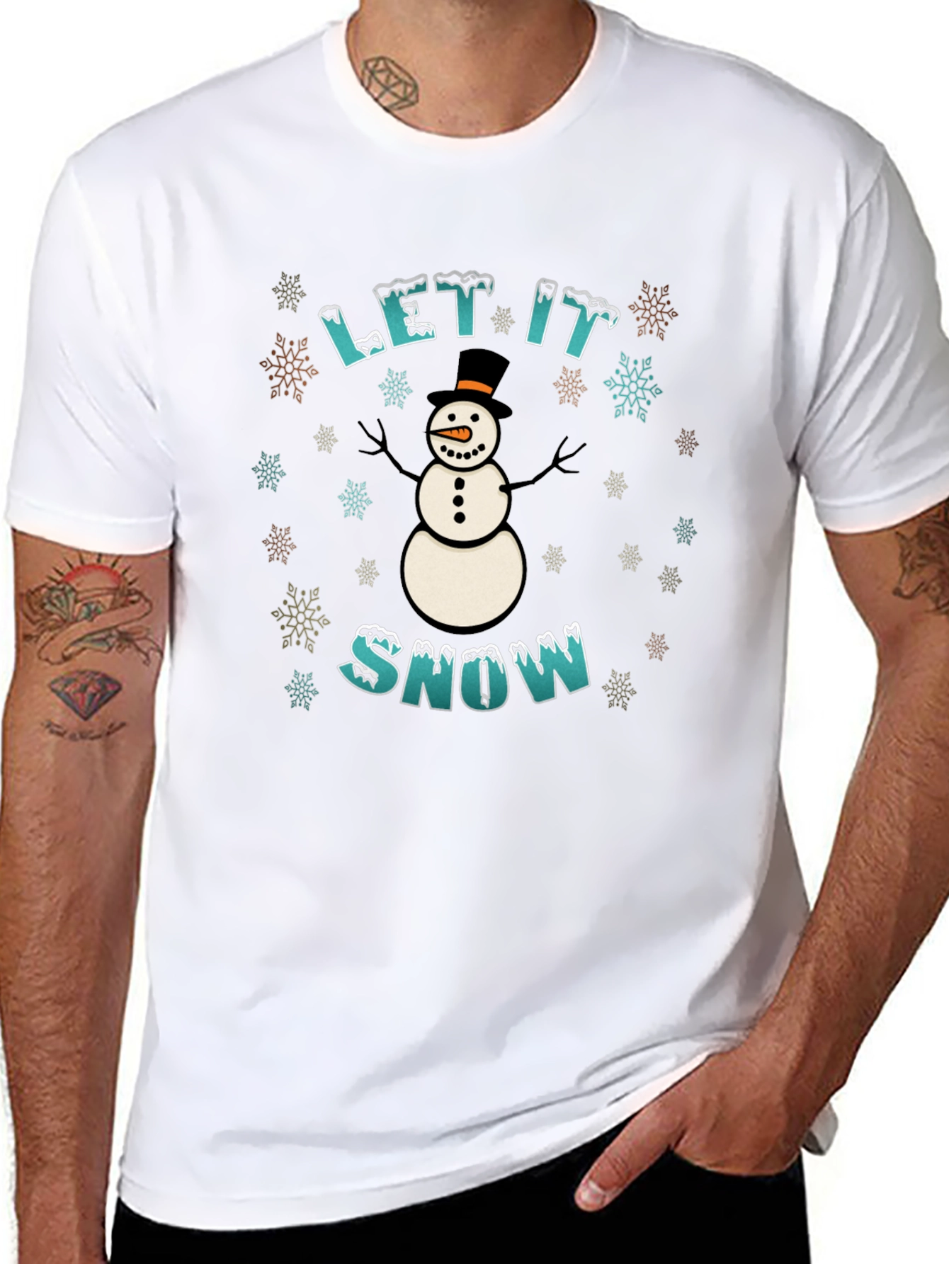 Let It Snow Graphic Tee - Winter Holiday T-Shirt
