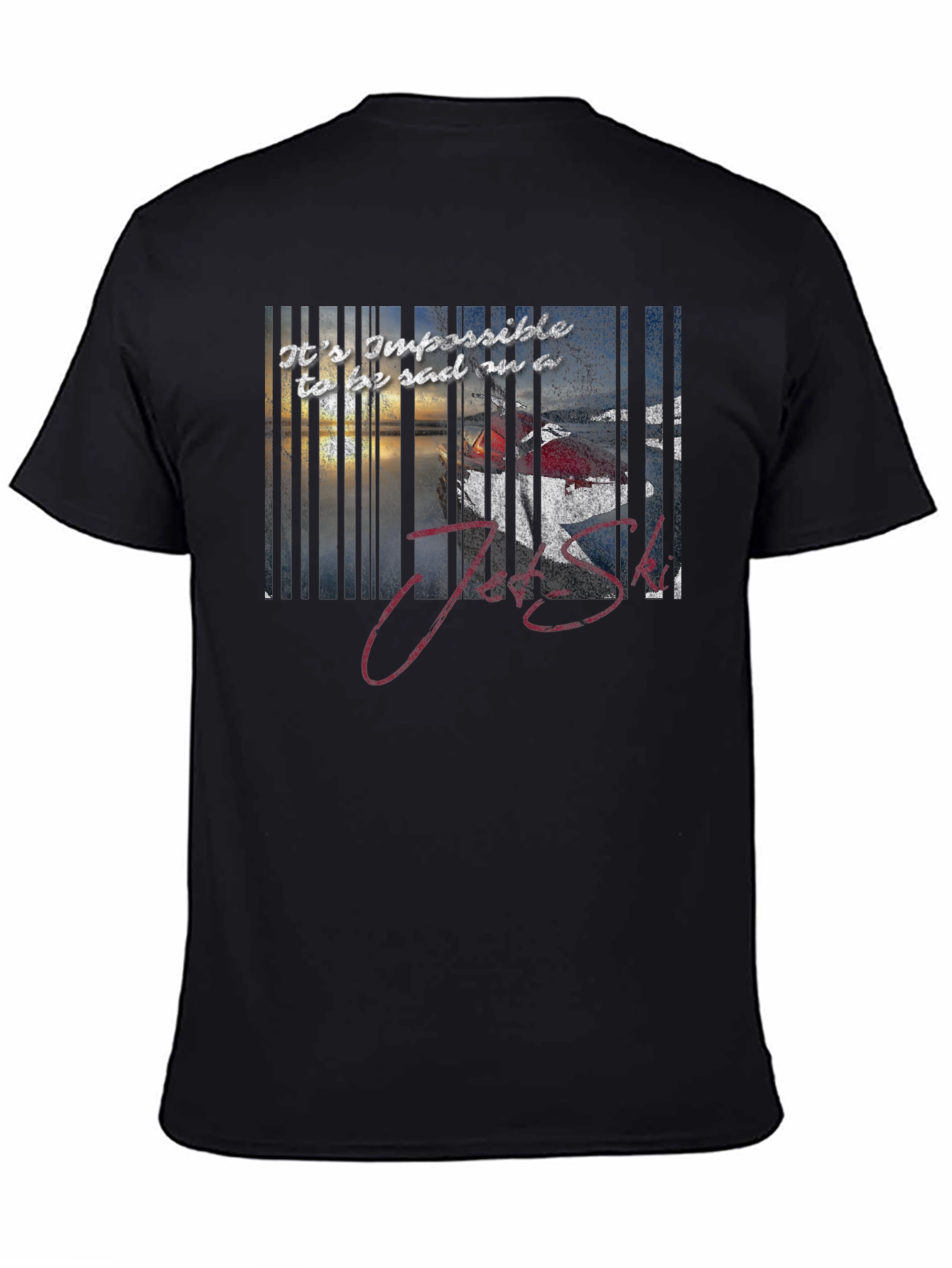 Jet Ski Impossible To Be Sad Mens T-Shirt