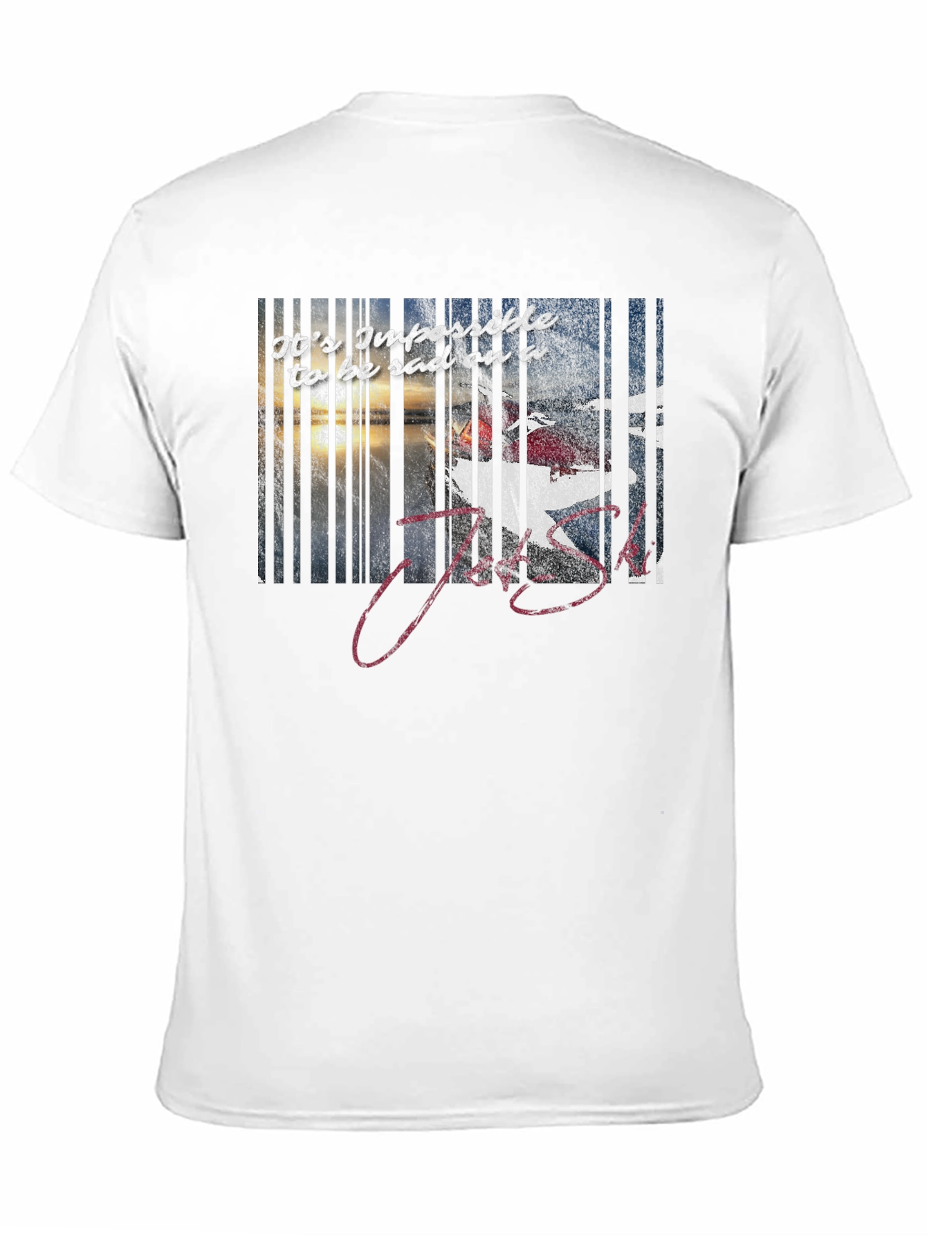 Jet Ski Impossible To Be Sad Mens T-Shirt