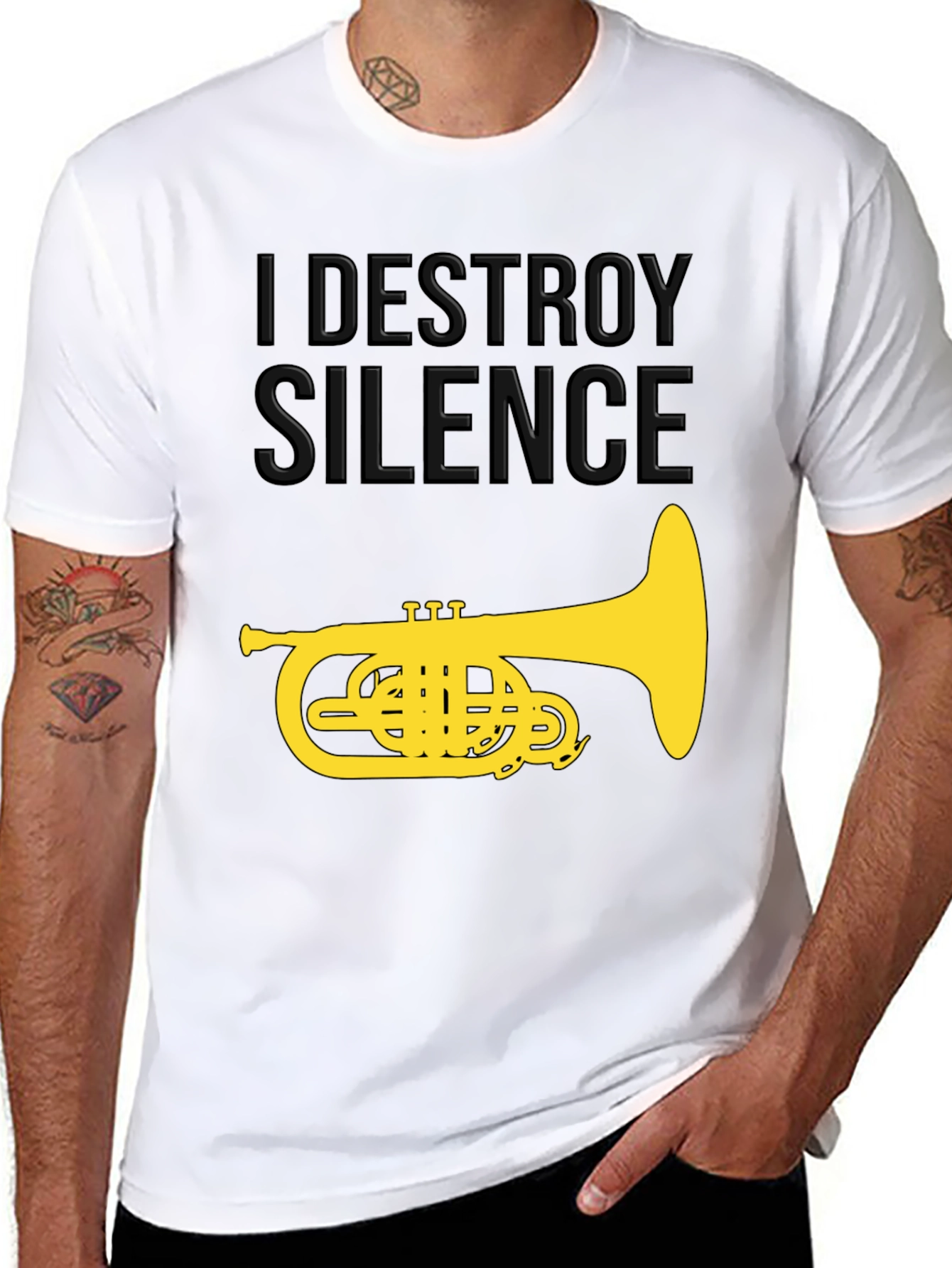 I Destroy Silence T-Shirt - Music Humor