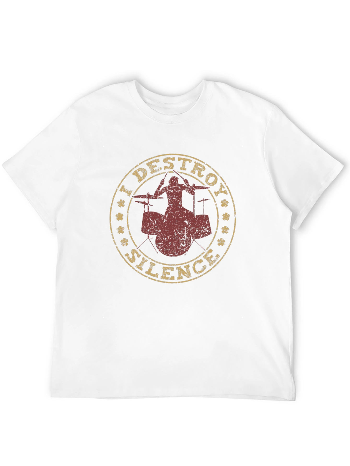 I Destroy Silence Drummer Graphic Tee - Black