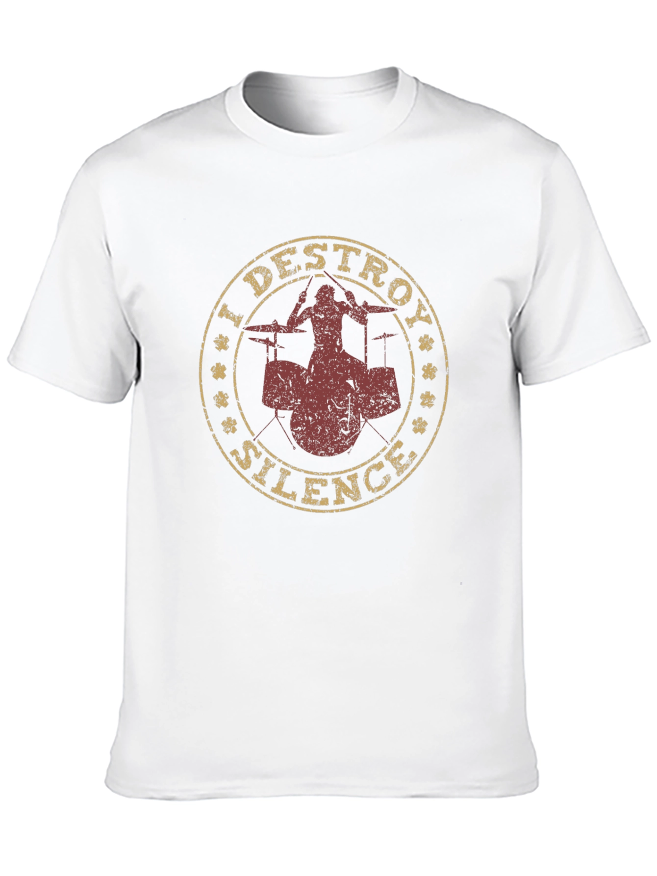 I Destroy Silence Drummer Graphic Tee - Black