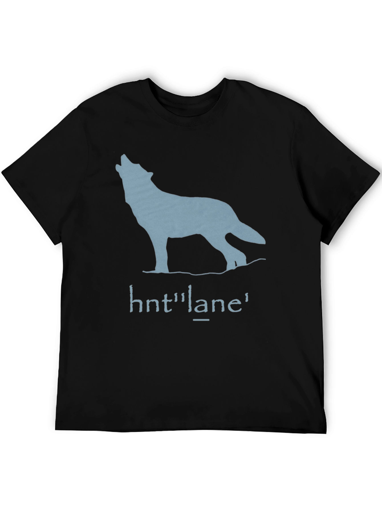Wolf Graphic Print T-Shirt - Black