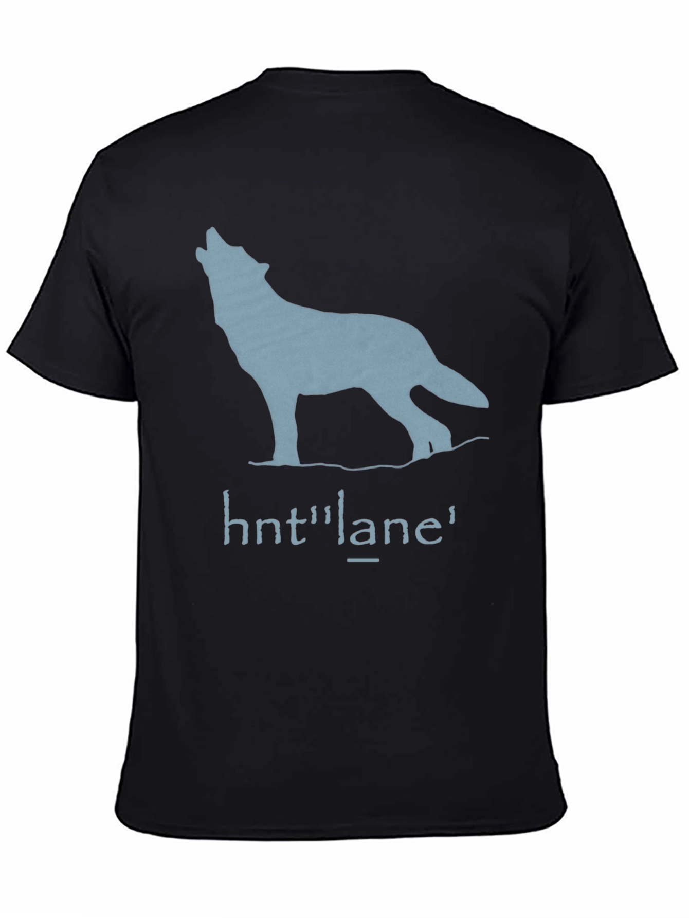 Wolf Graphic Print T-Shirt - Black