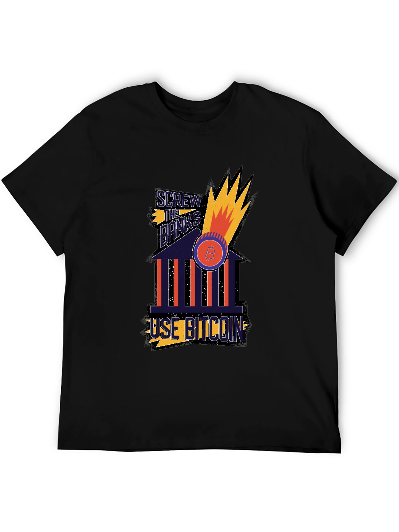 Bitcoin T-Shirt - Screw the Banks Use Bitcoin