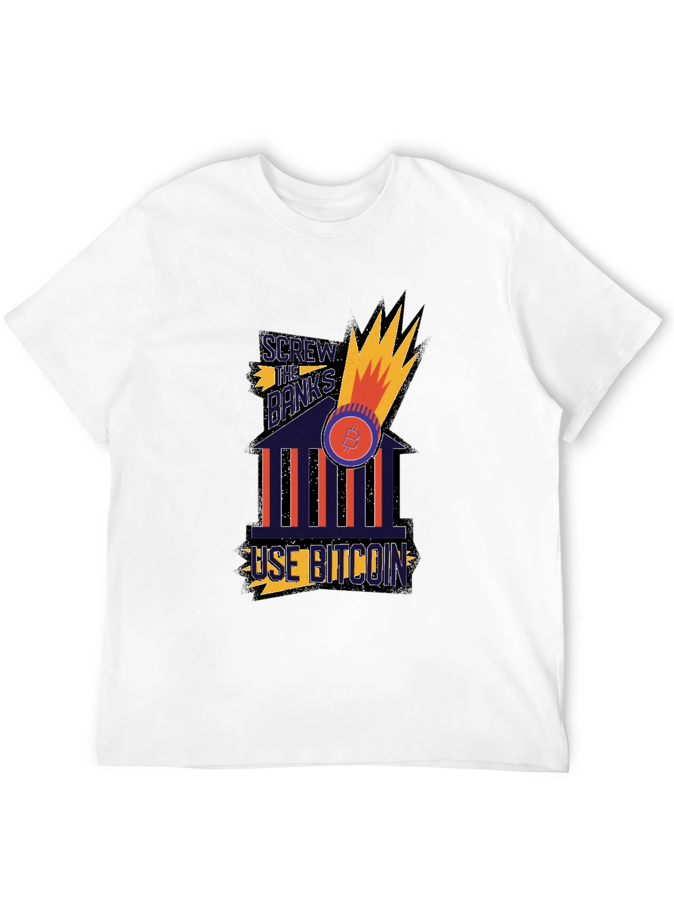 Bitcoin T-Shirt - Screw the Banks Use Bitcoin