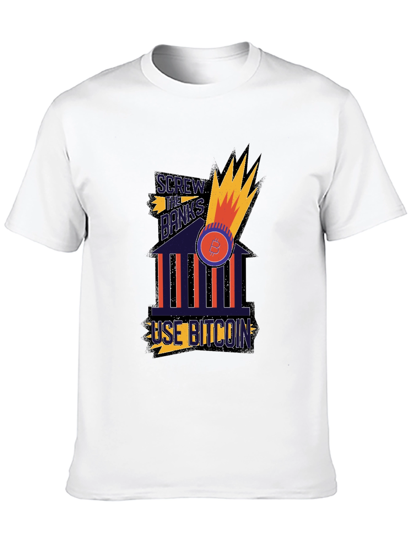 Bitcoin T-Shirt - Screw the Banks Use Bitcoin