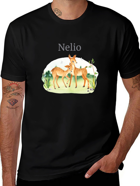 Nature Deer Graphic Tee - Soft Cotton Blend