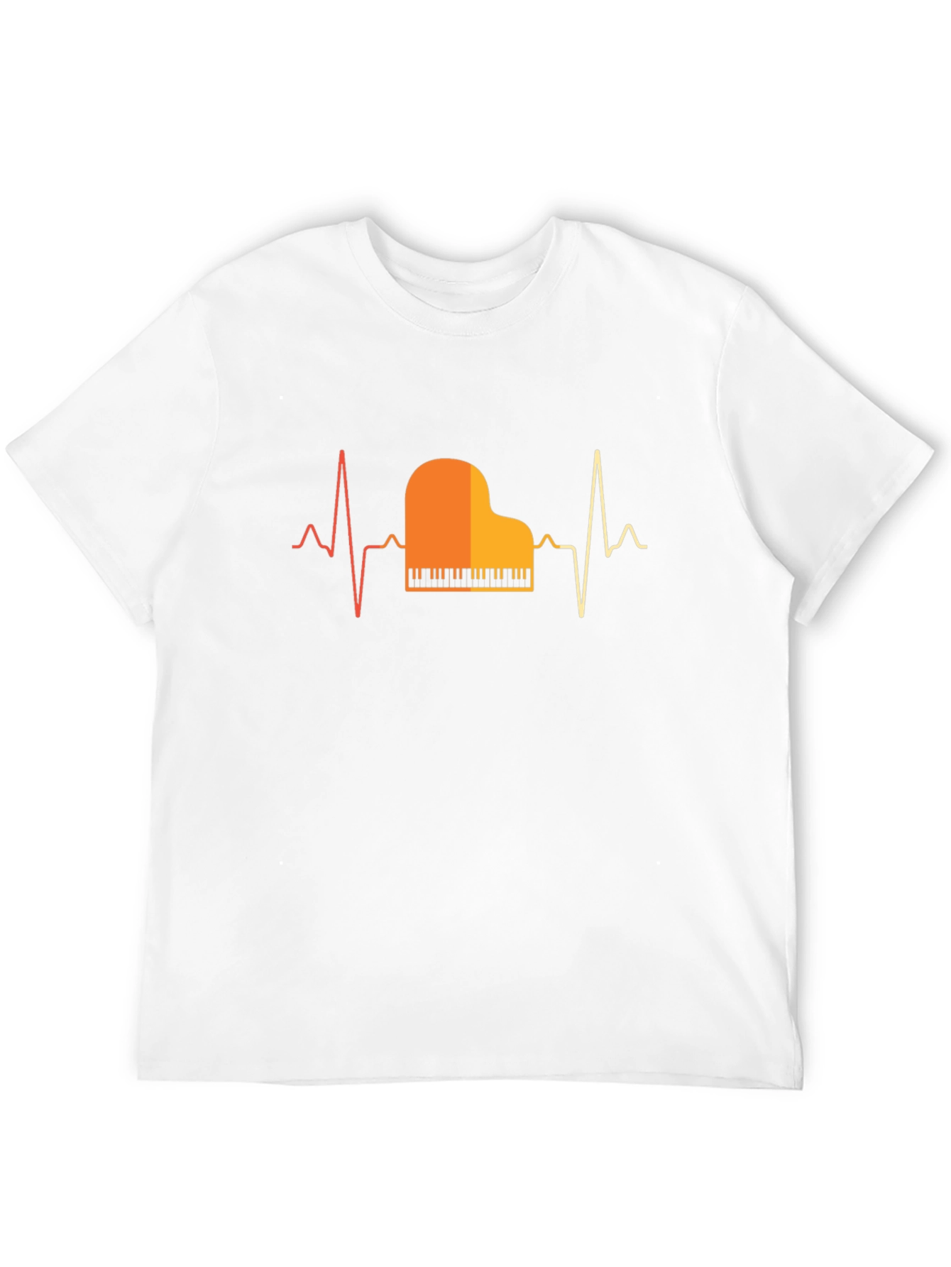 Piano Heartbeat Graphic Tee - Musician T-Shirt