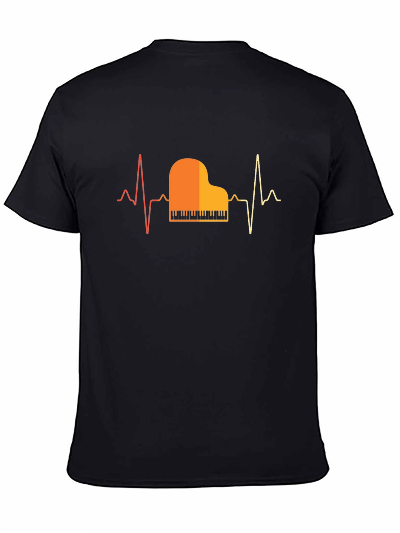 Piano Heartbeat Graphic Tee - Musician T-Shirt