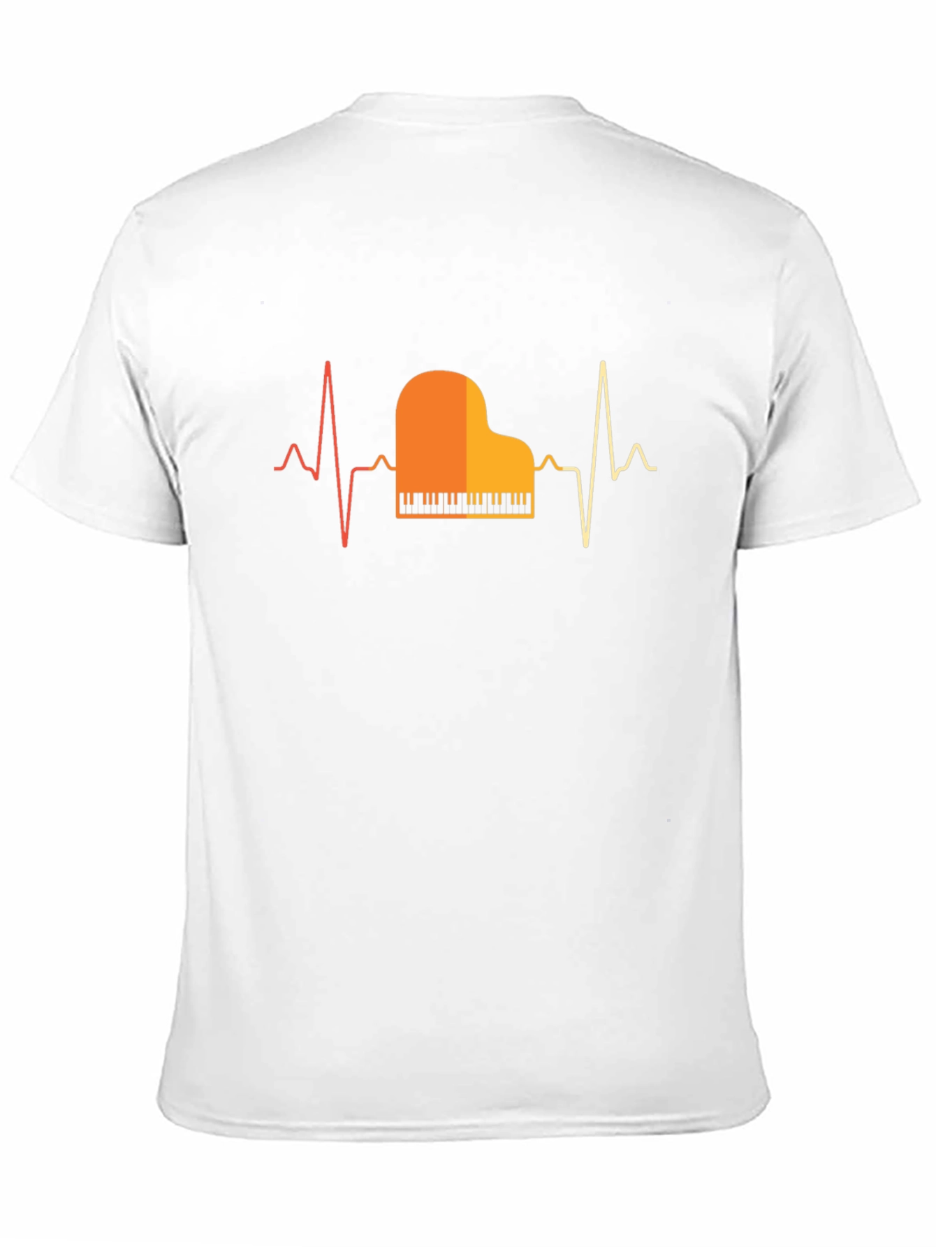 Piano Heartbeat Graphic Tee - Musician T-Shirt