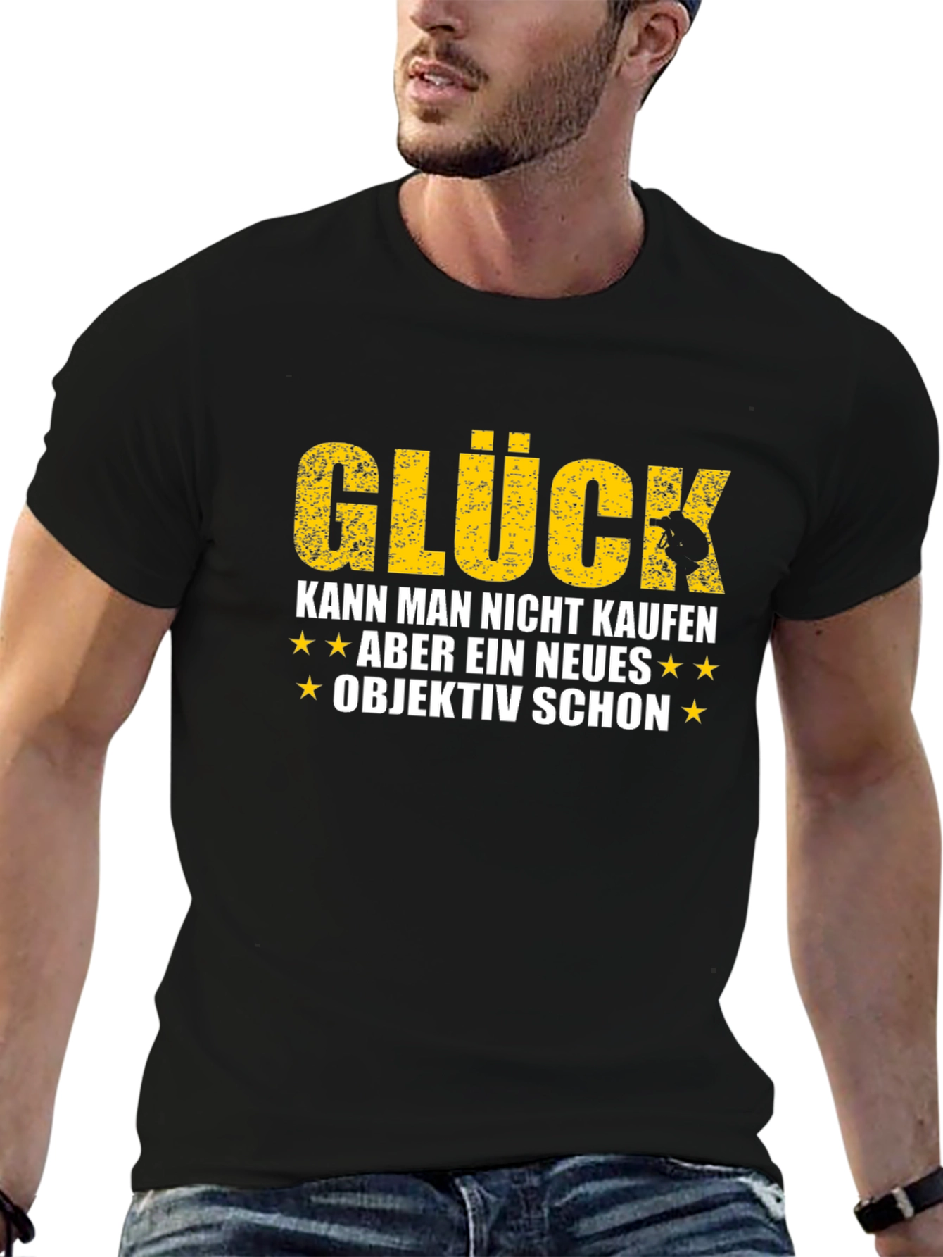 Gluck T-Shirt - Happiness Photo Quote - Photographer Gift