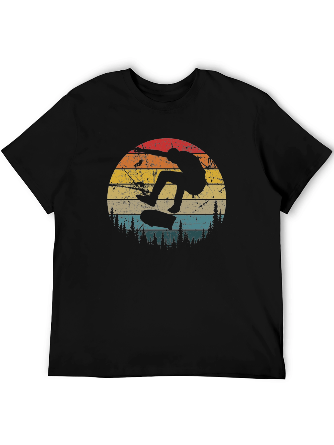 Skateboarding Sunset Graphic Tee - Retro Style