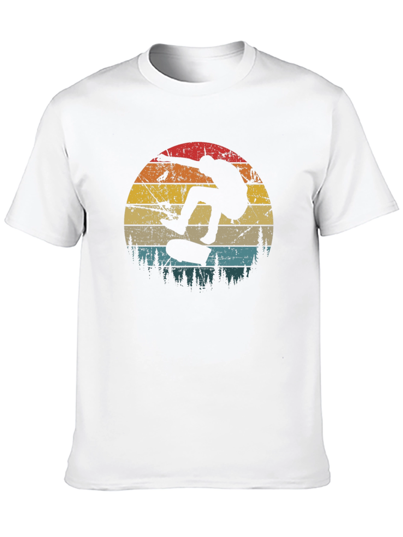 Skateboarding Sunset Graphic Tee - Retro Style
