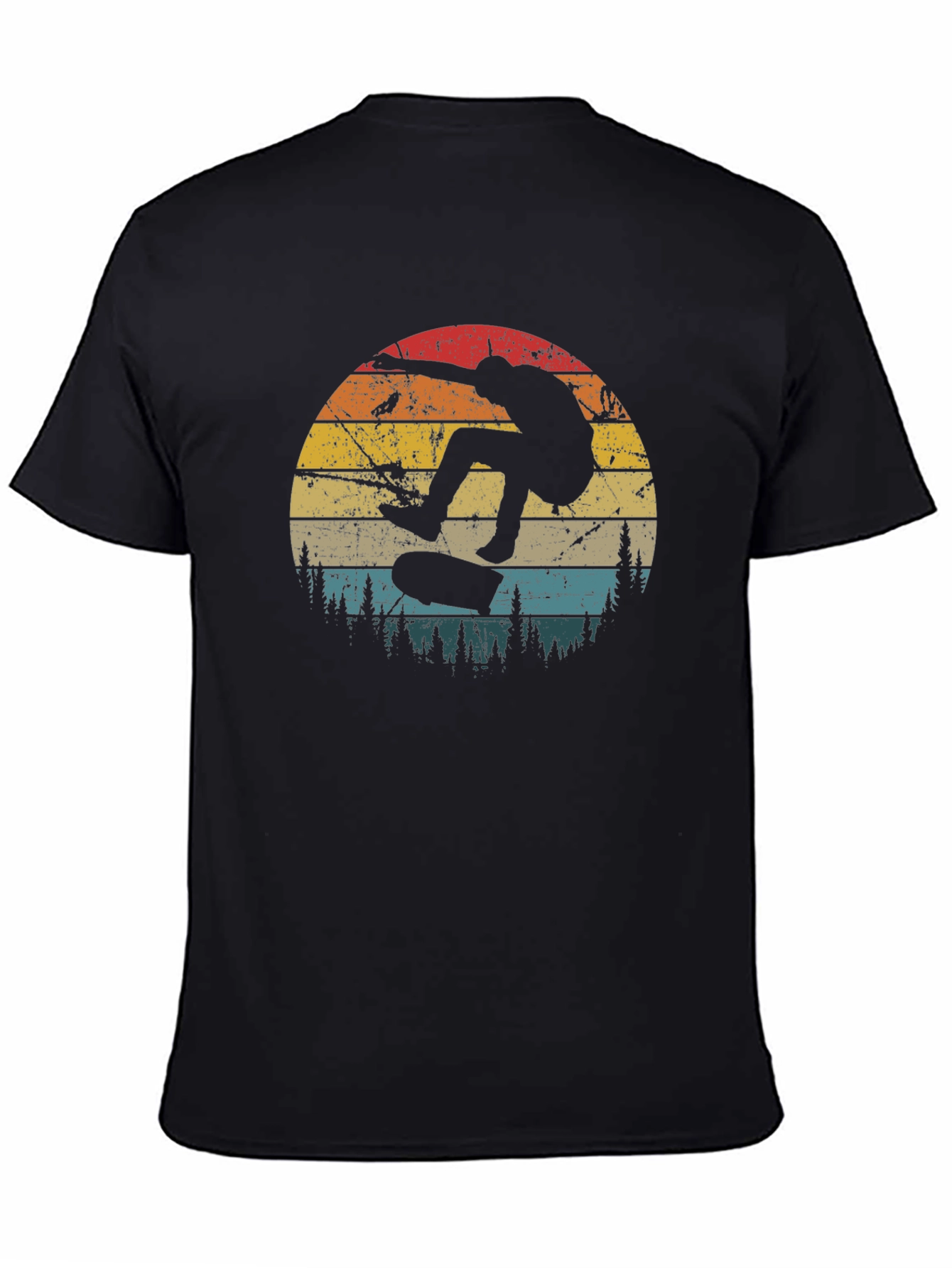 Skateboarding Sunset Graphic Tee - Retro Style