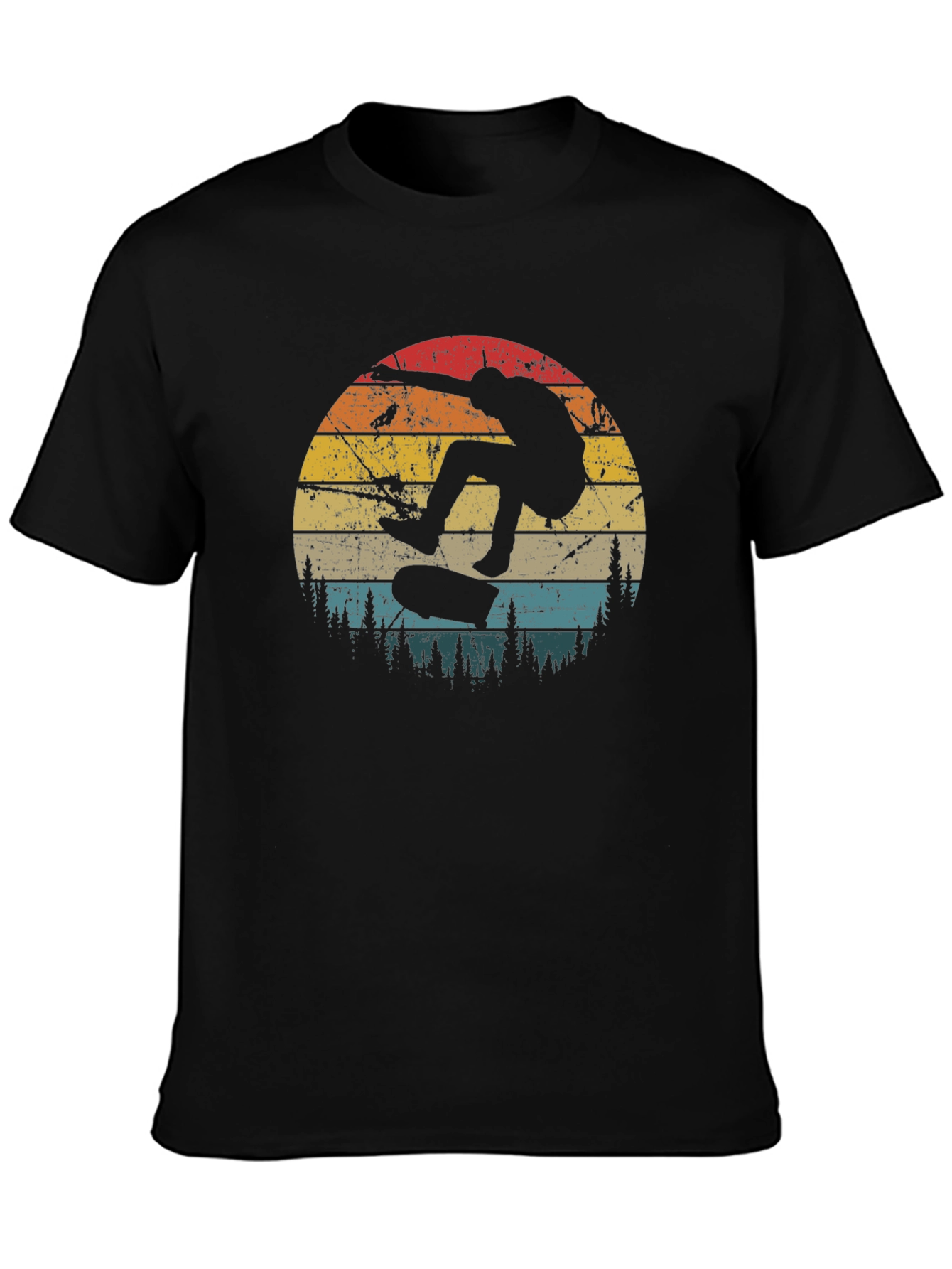 Skateboarding Sunset Graphic Tee - Retro Style