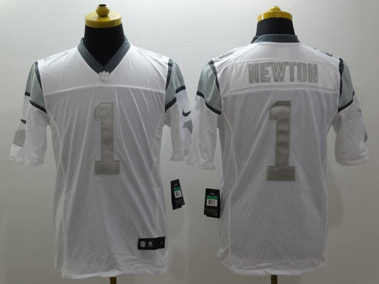 Men's Carolina Panthers Cam Newton #1 White Player Game Jerseys