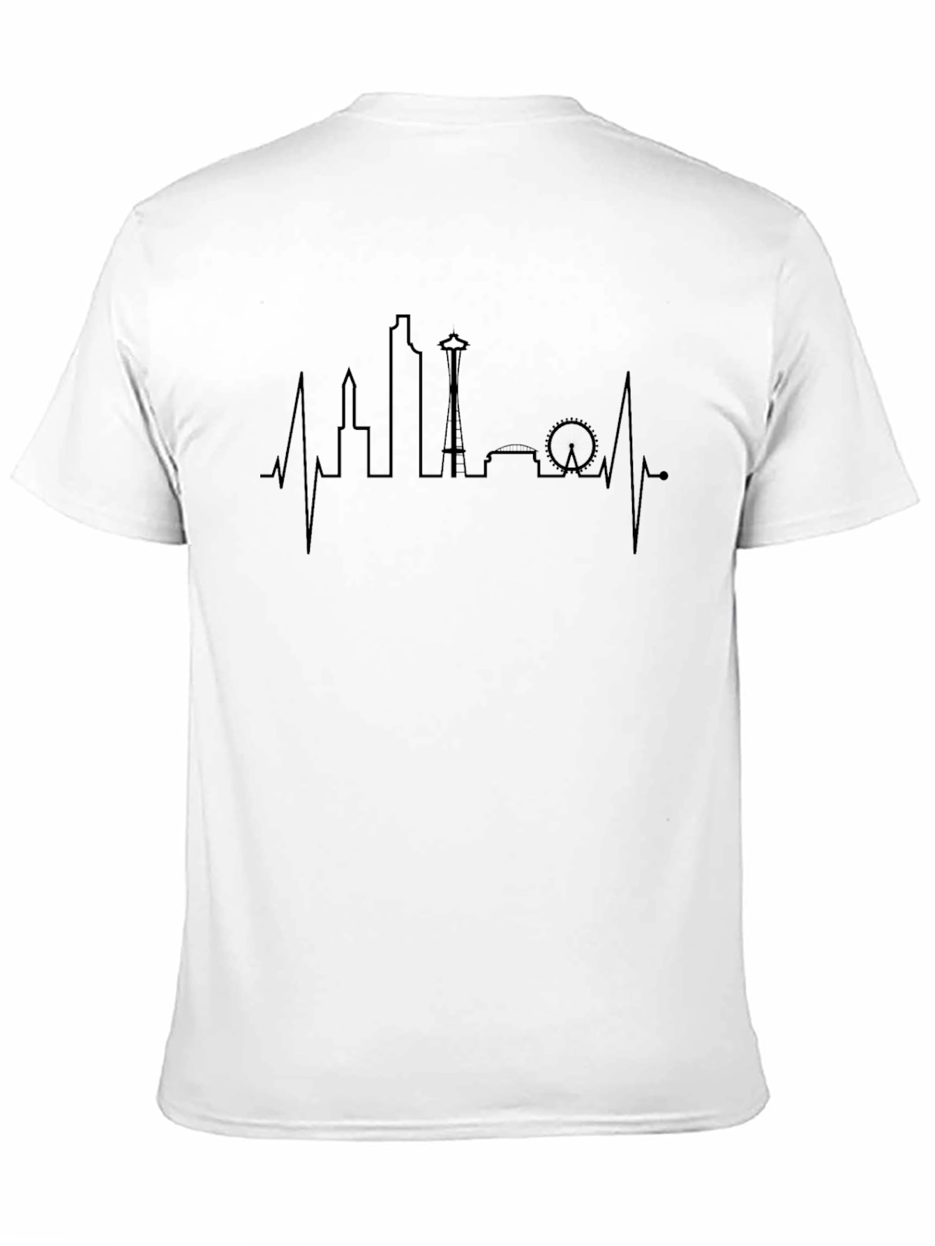 Seattle Skyline Heartbeat Graphic T-Shirt