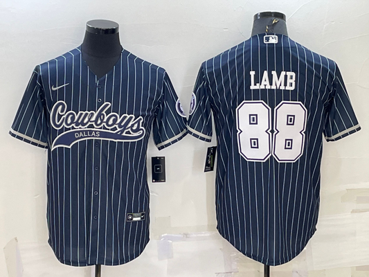 Men's Dallas Cowboys CeeDee Lamb #88 Navy Player Jerseys Joint Edition