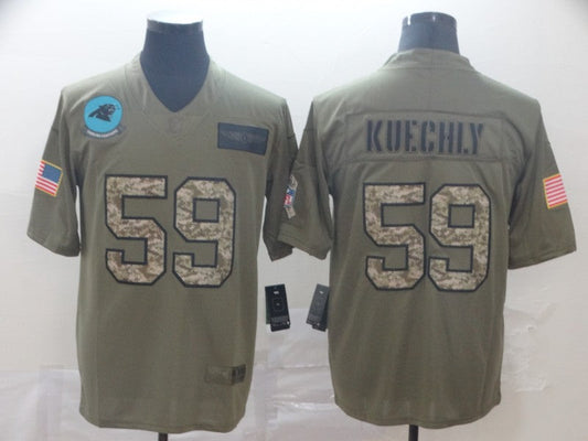Men's Carolina Panthers Luke Kuechly #59 Brown Alternate Game Jerseys