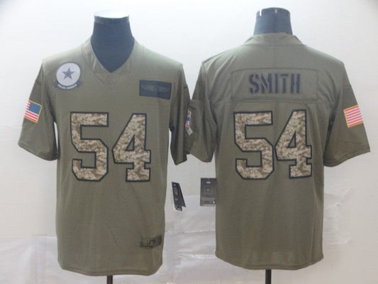 Men's Dallas Cowboys Jaylon Smith #54 Brown Player Game Jerseys