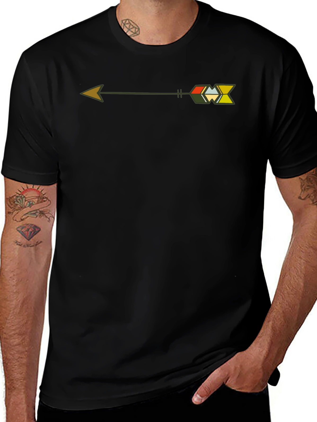 Tribal Arrow Graphic T-Shirt - Casual Style