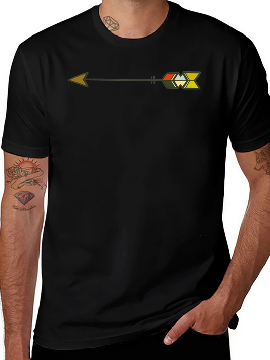 Tribal Arrow Graphic T-Shirt - Casual Style